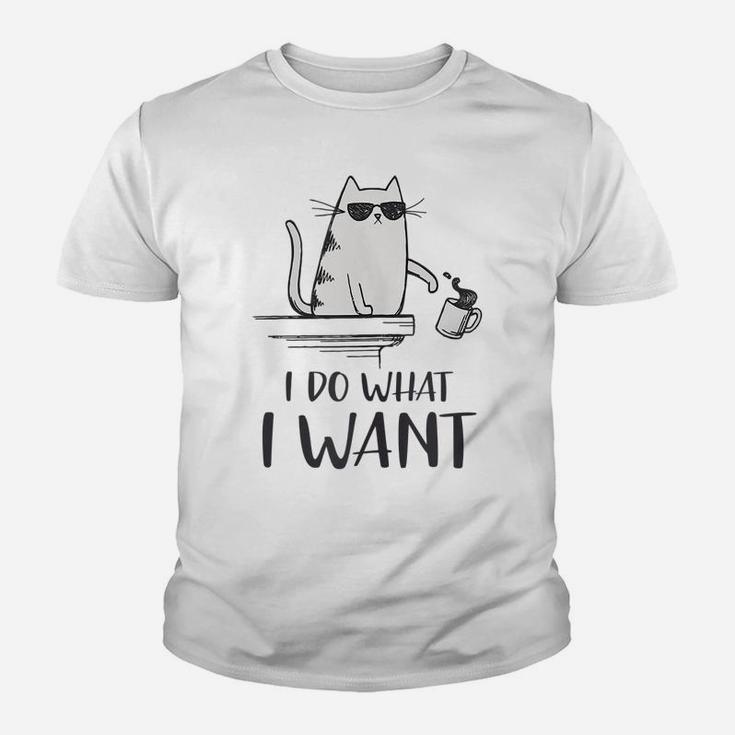 I Do What I Want Funny Cat Lovers Youth T-shirt