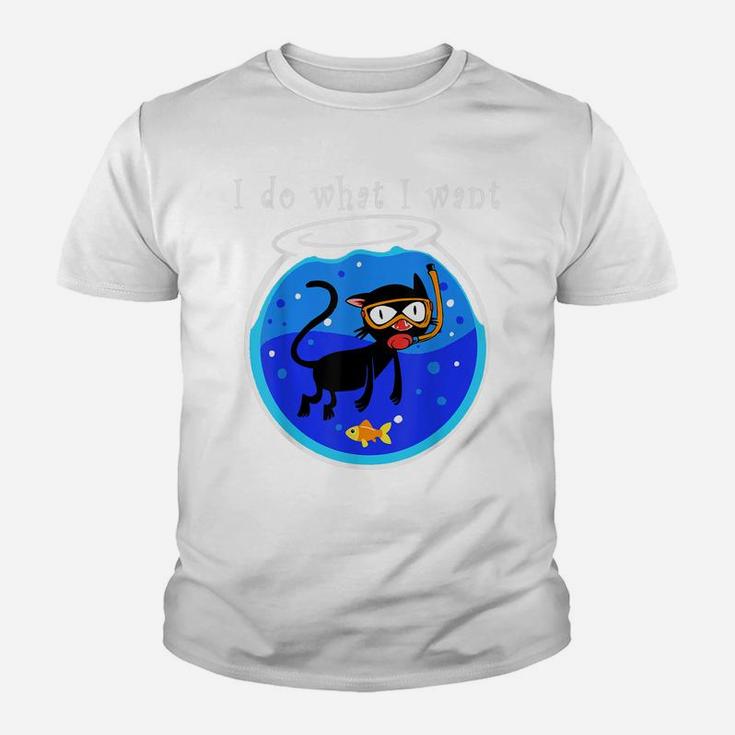 I Do What I Want Funny Cat Lovers Youth T-shirt