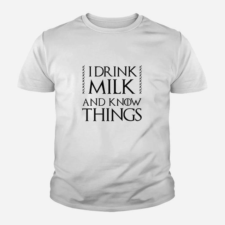 I Drink Milk And Know Things Youth T-shirt