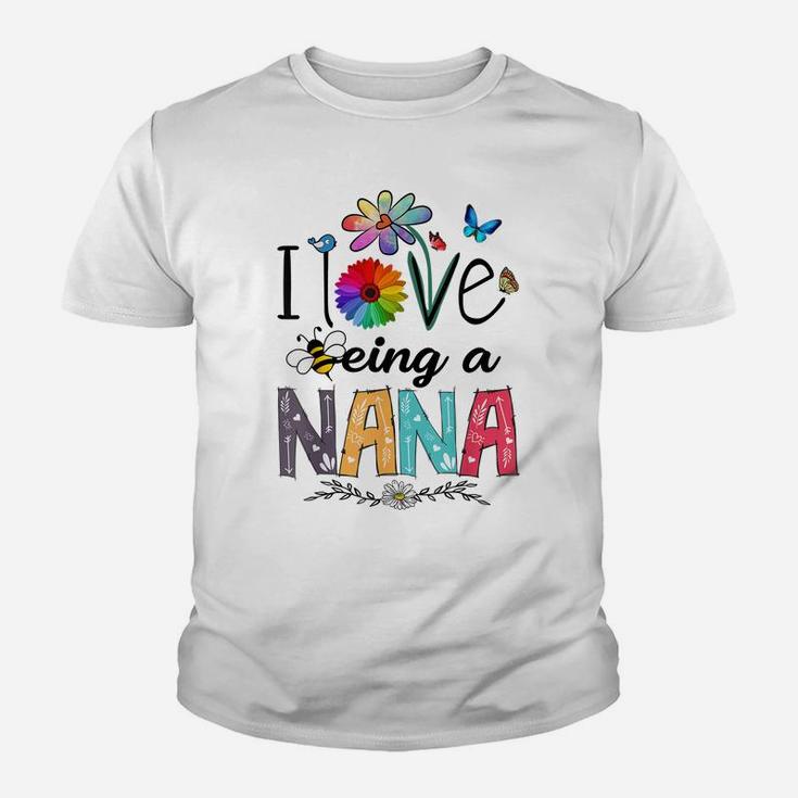 I Love Being A Nana Daisy Flower Cute Mother's Day Grandma Youth T-shirt
