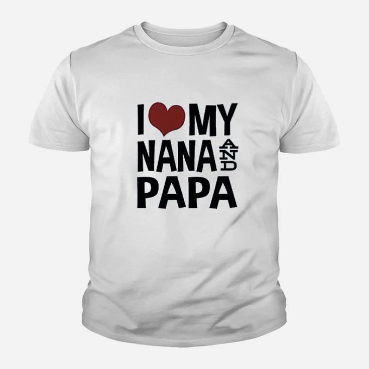 I Love My Nana And Papa Youth T-shirt