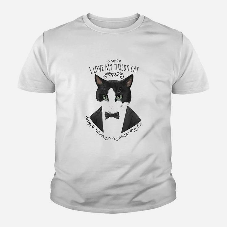 I Love My Tuxedo Cat Funny Cute Cat Lover Gift Youth T-shirt