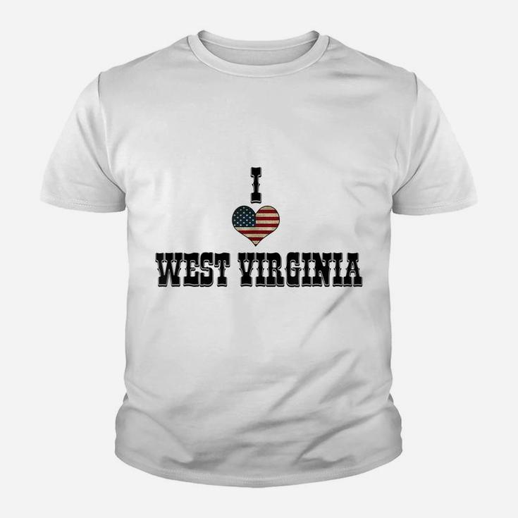 I Love West Virginia Youth T-shirt