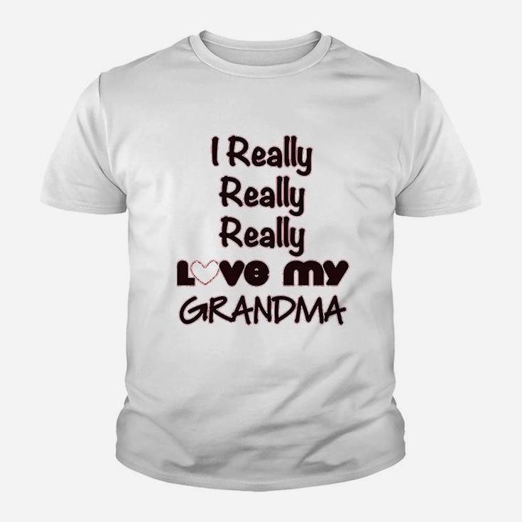 I Really Love My Grandma Grandmother Youth T-shirt