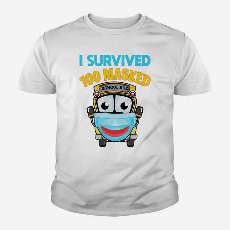 I Survived 100 Masked School Days Funny 100 Days Of School Sweatshirt Youth T-shirt