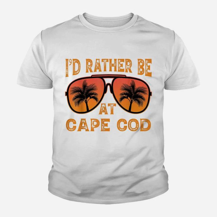 I'd Rather Be At Cape Cod, Massachusetts Vintage Retro Youth T-shirt