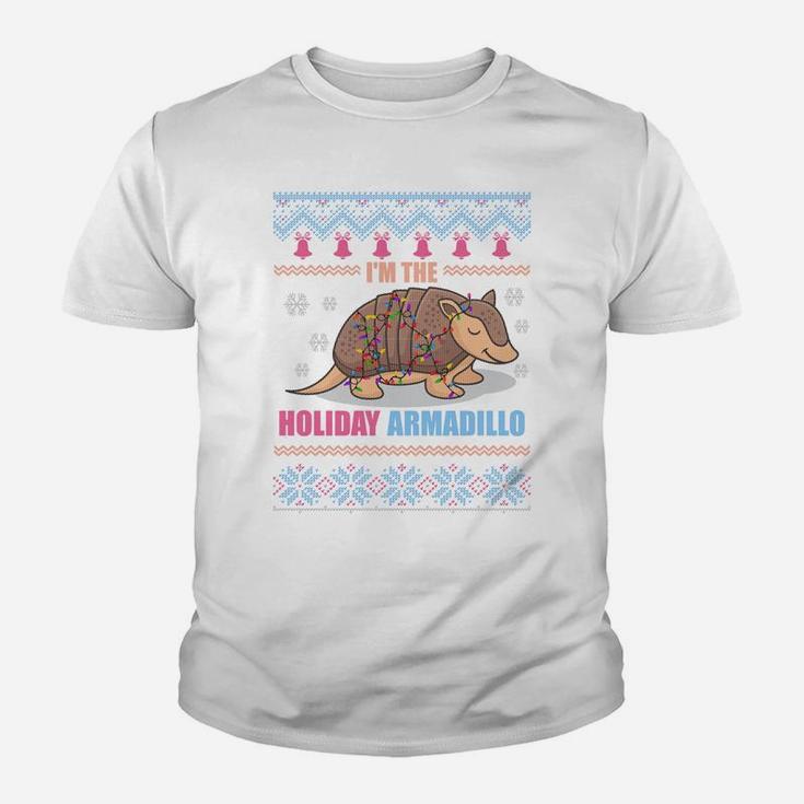 I'm The Holiday Armadillo Funny Ugly Christmas Sweater Youth T-shirt