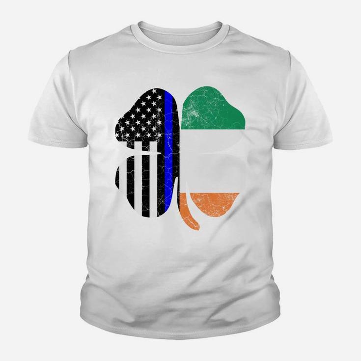 Irish American Flag Police Officer St Patricks Day Police Youth T-shirt