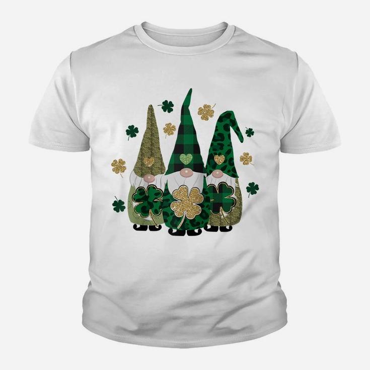 Irish Gnome St Patricks Day Shamrock Shirt Lucky Leprechauns Raglan Baseball Tee Youth T-shirt