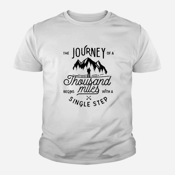Journey Of 1000 Miles Begins With A Single Step Graphic Youth T-shirt