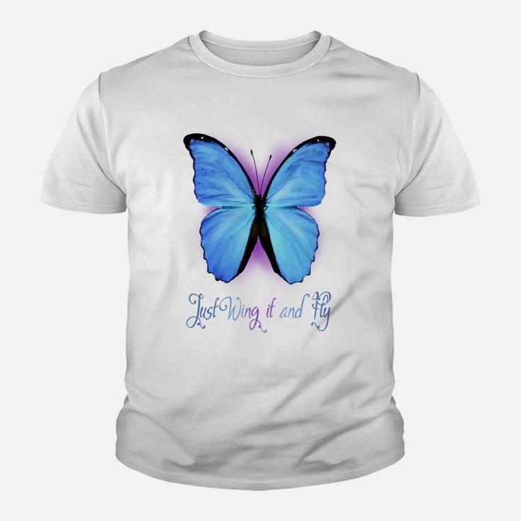 Just Wing It And Fly Women's Butterfly Youth T-shirt