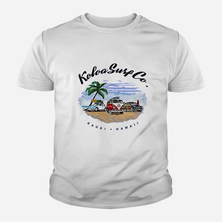 Koloa Surf Beach Cars Heavyweight Youth T-shirt