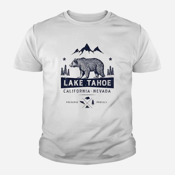 Lake Tahoe California Nevada Vintage Bear Youth T-shirt