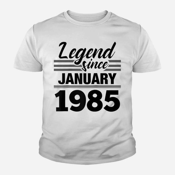 Legend Since January 1985 - 35Th Birthday 35 Year Old Gift Raglan Baseball Tee Youth T-shirt