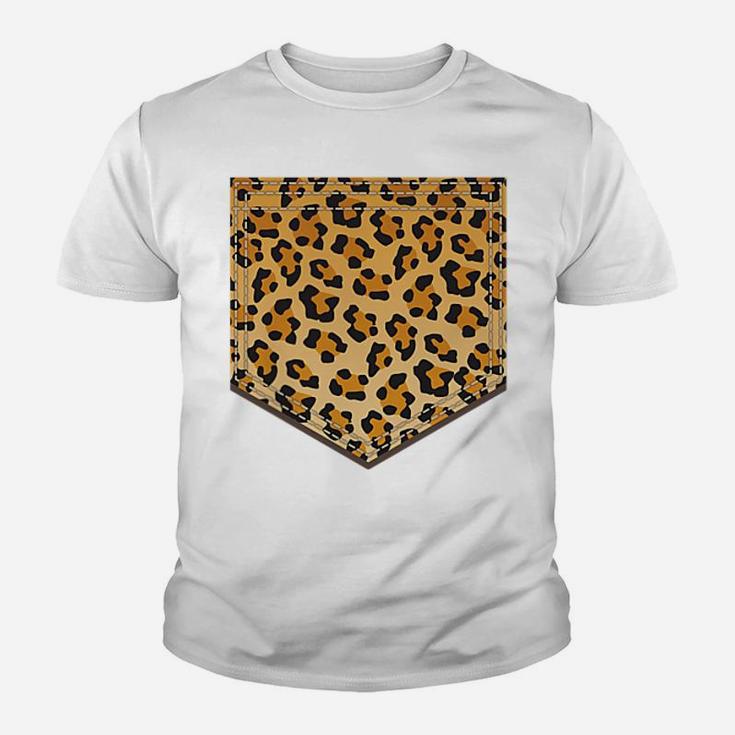 Leopard Print Pocket Shirt | Cool Animal Lover Cheetah Gift Youth T-shirt