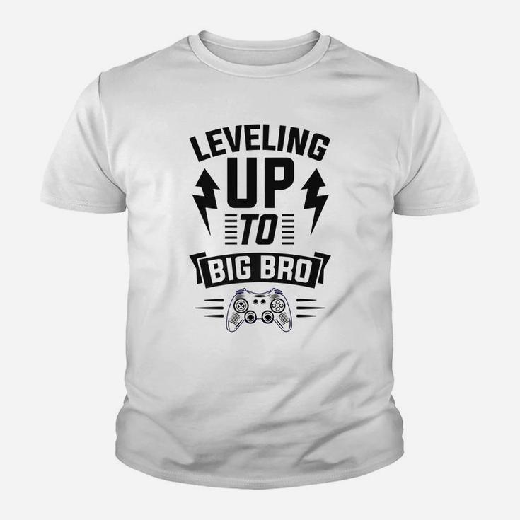 Leveling Up To Big Brother Cool Gamer Christmas Gift Youth T-shirt