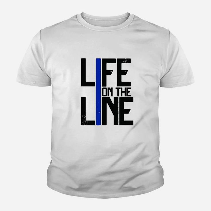 Life On The Line Police Youth T-shirt