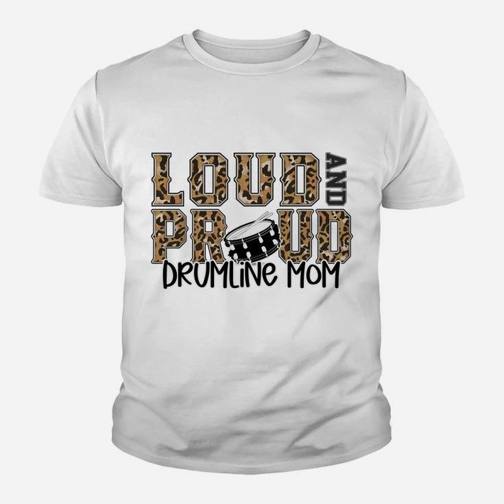 Loud And Proud Drumline Mom Leopard Print Cheetah Pattern Youth T-shirt
