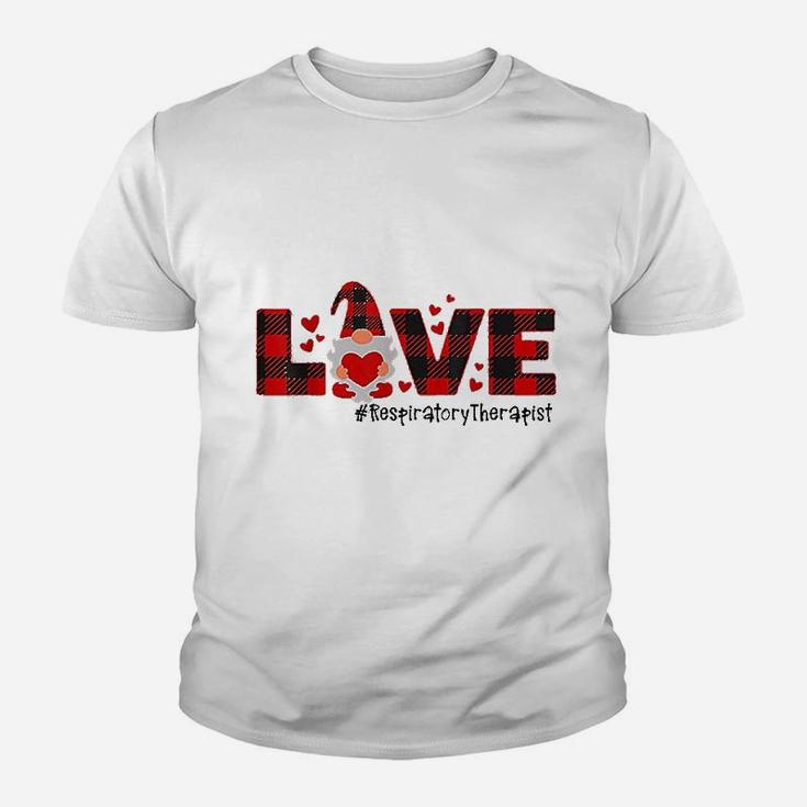 Love Respiratory Therapist Gnome Youth T-shirt