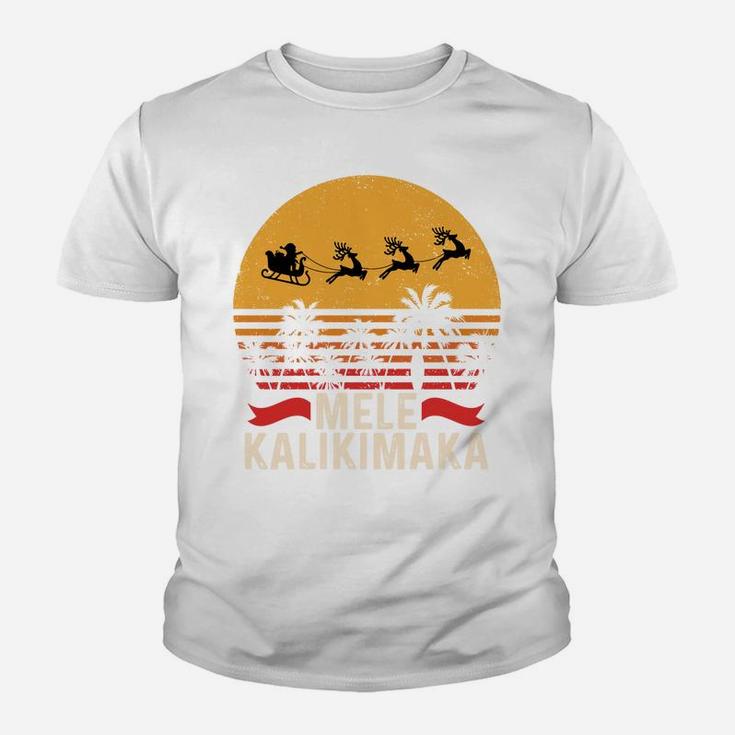 Mele Kalikimaka Vintage Christmas Santa Reindeers Hawaii Sweatshirt Youth T-shirt