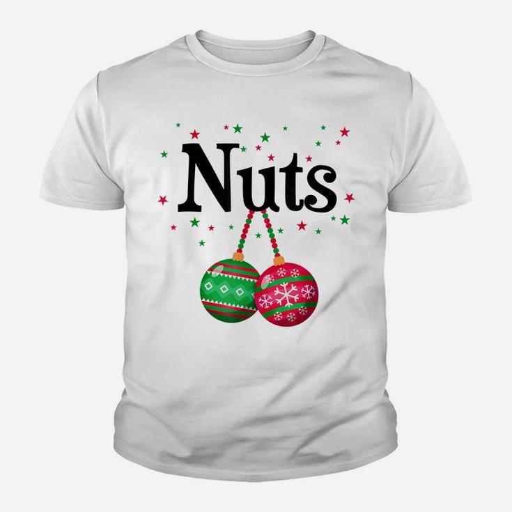Men Nuts Chestnuts Couple Costume Christmas Ornament Youth T-shirt