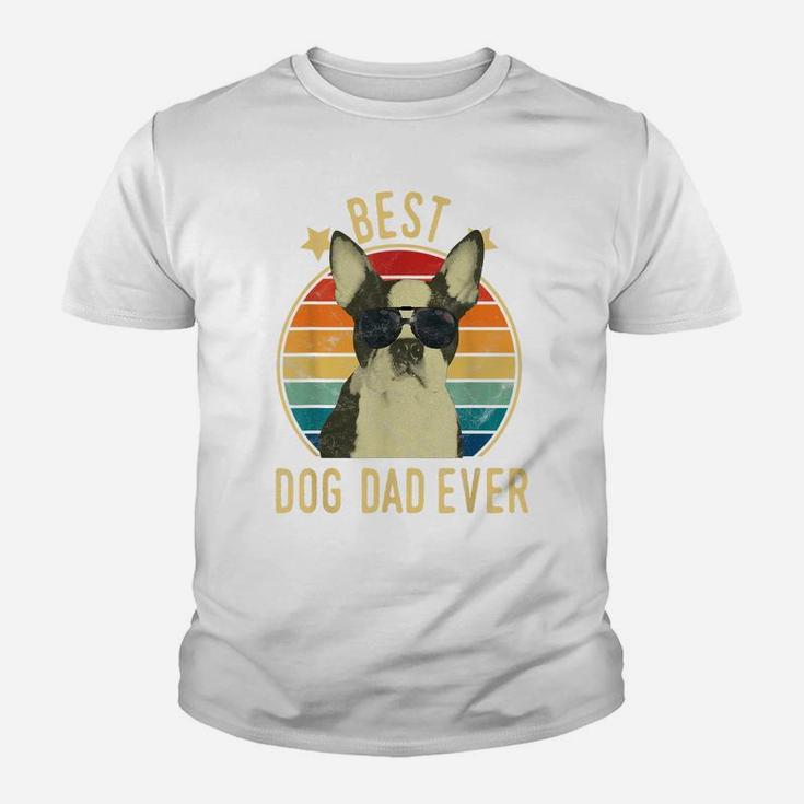 Mens Best Dog Dad Ever Boston Terrier Father's Day Gift Youth T-shirt