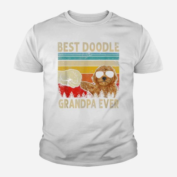 Mens Best Doodle Grandpa Ever Goldendoodle Dog Dad Father's Day Youth T-shirt