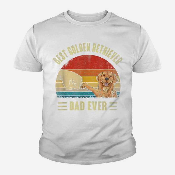 Mens Best Golden Retriever Dog Dad Ever Shirt Fathers Day Vintage Youth T-shirt