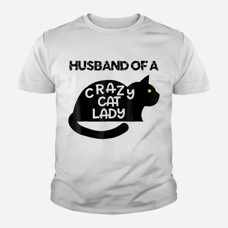 Mens Husband Of A Crazy Cat Lady Shirt For Men With Lots Of Cats Youth T-shirt