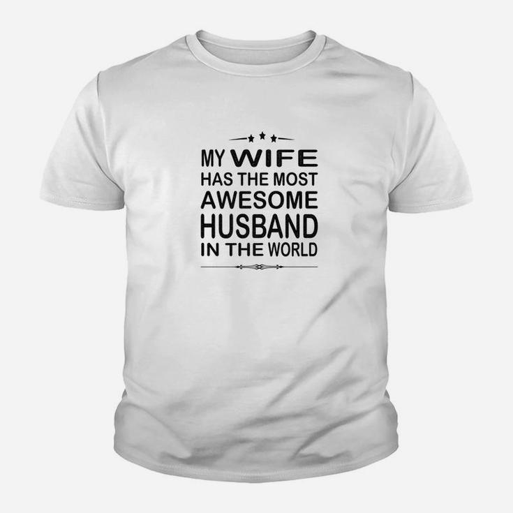 Mens My Wife Has The Most Awesome Husband In The World Youth T-shirt