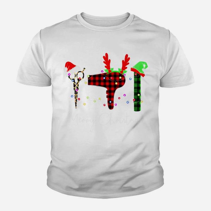 Merry Christmas Hairstylist Funny Tool Hairdresser Barber Youth T-shirt