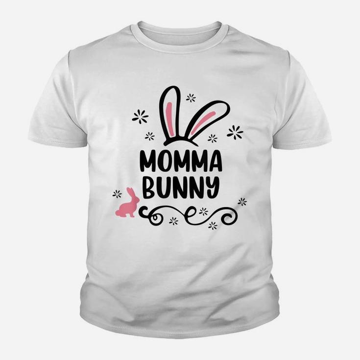 Momma Bunny Funny Matching Easter Bunny Egg Hunting Youth T-shirt