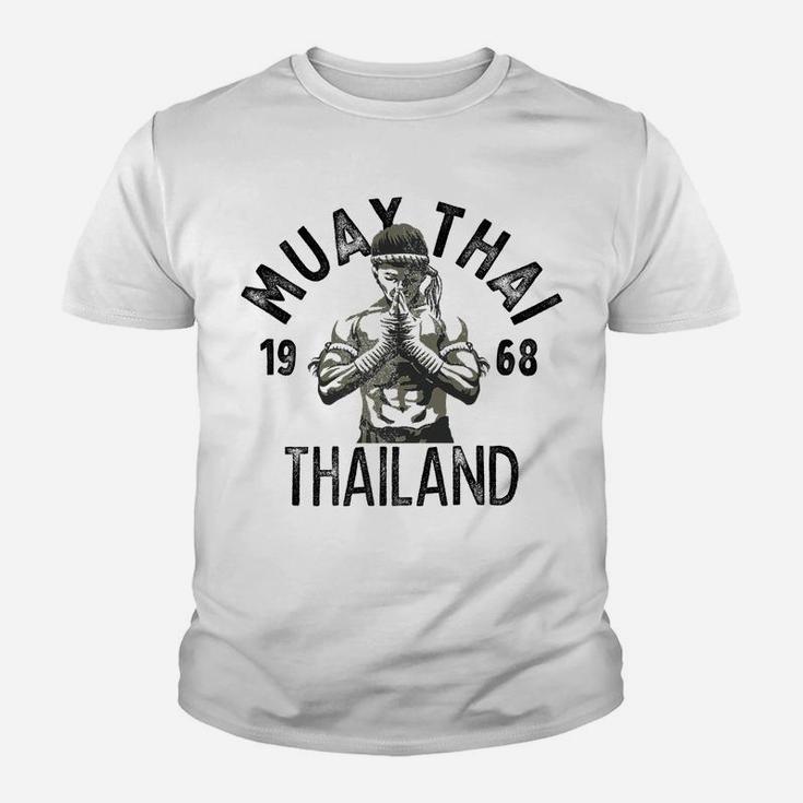 Muay Thai Thailand Vintage Tiger Fighter Training Gift Youth T-shirt