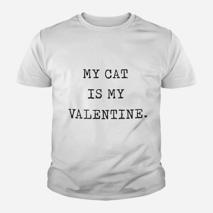 My Cat Is My Valentine Youth T-shirt