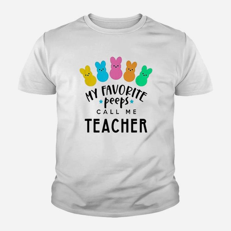 My Favorite Peeps Call Me Teacher Youth T-shirt