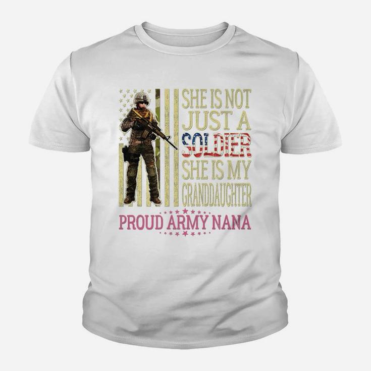 My Granddaughter Is A Soldier - Proud Army Nana Grandma Gift Youth T-shirt