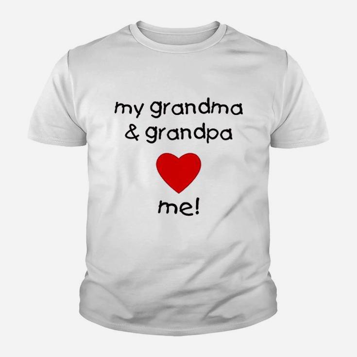My Grandma And Grandpa Love Me Youth T-shirt