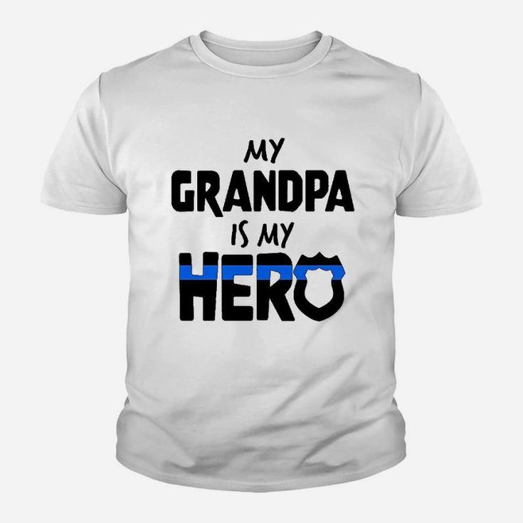 My Grandpa Is My Hero Police Officer Youth T-shirt