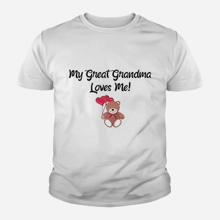 My Great Grandma Loves Me Youth T-shirt