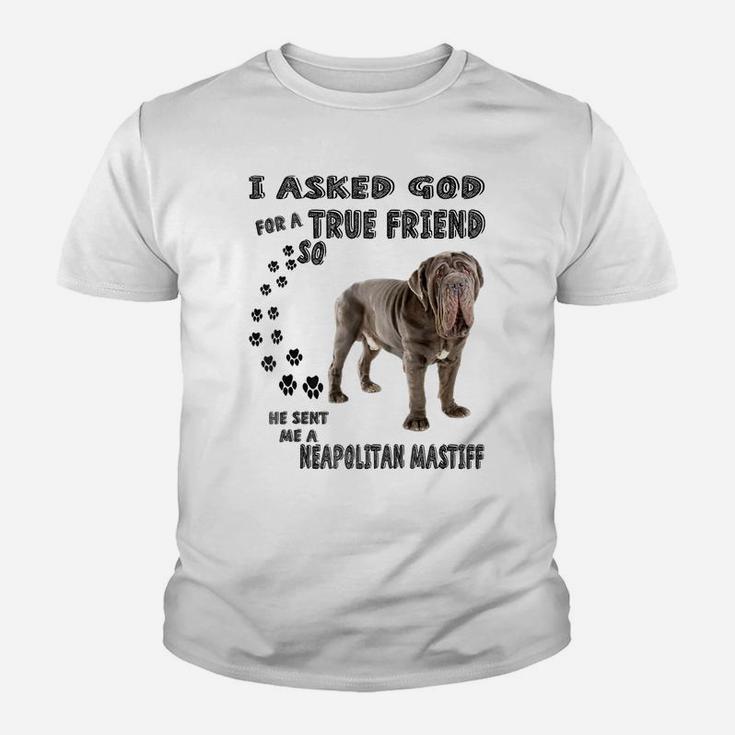 Neapolitan Mastiff Quote Mom Dad, Mastino Napoletano Dog Raglan Baseball Tee Youth T-shirt