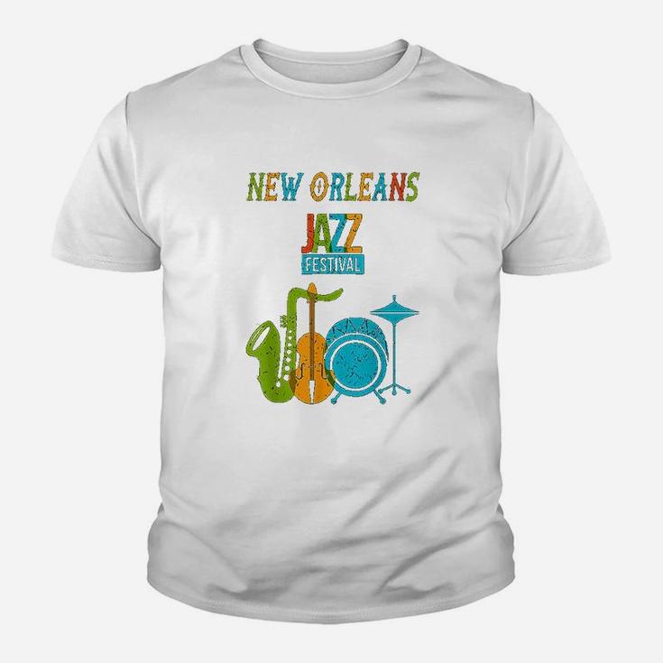 New Orleans Festival Of Jazz Music Gift Louisiana Jazz Youth T-shirt