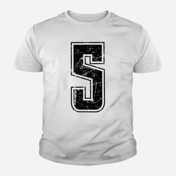 Number 5 Tshirt Distressed Grunge Vintage Back Print Sweatshirt Youth T-shirt