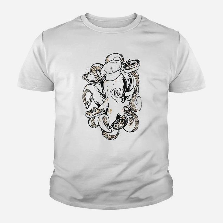 Octopus Chef Funny Restaurant Youth T-shirt
