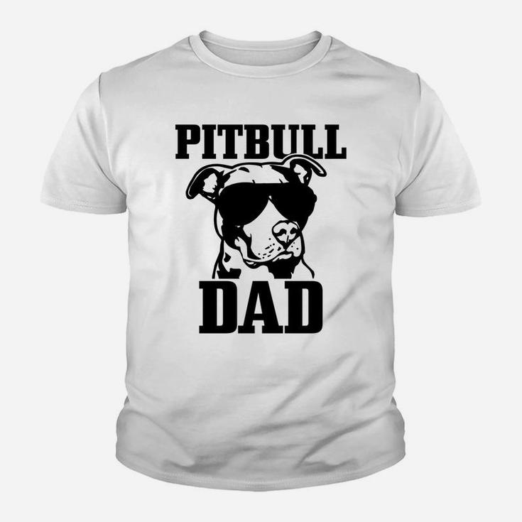 Pitbull Dad Funny Dog Pitbull Sunglasses Fathers Day Pitbull Youth T-shirt