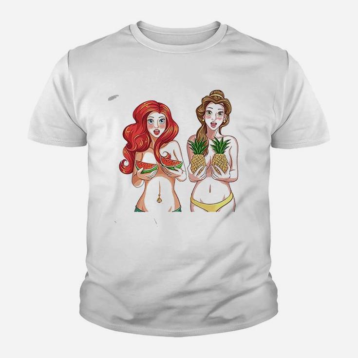 Princesses With Fruits Youth T-shirt