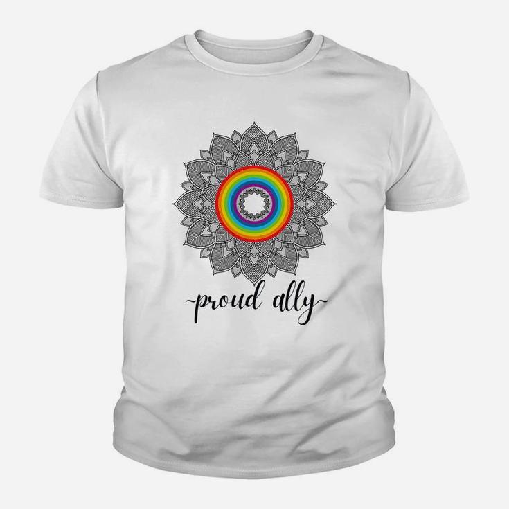 Proud Ally Lgbtqia Gay Pride Month Celebration Youth T-shirt