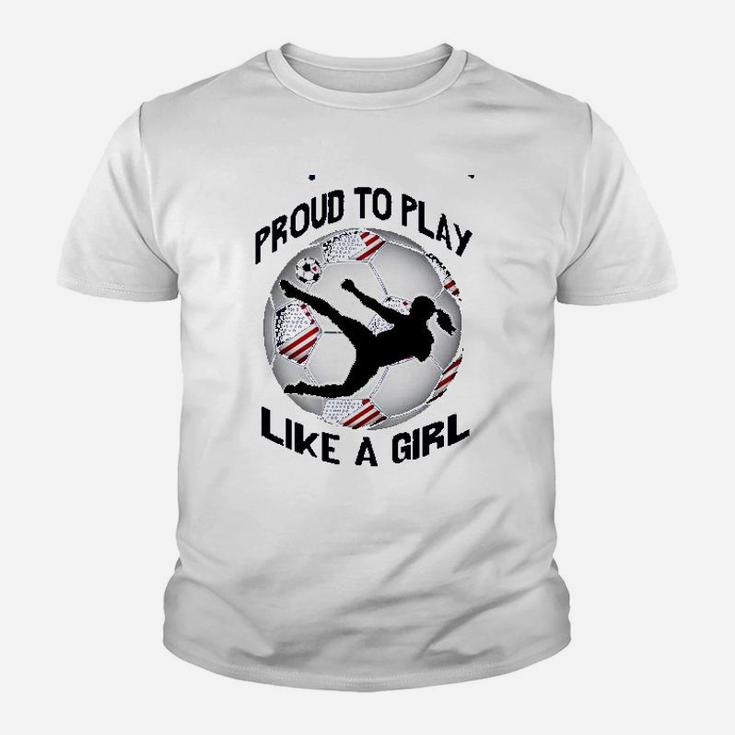 Proud To Play Us Flag Women Youth T-shirt