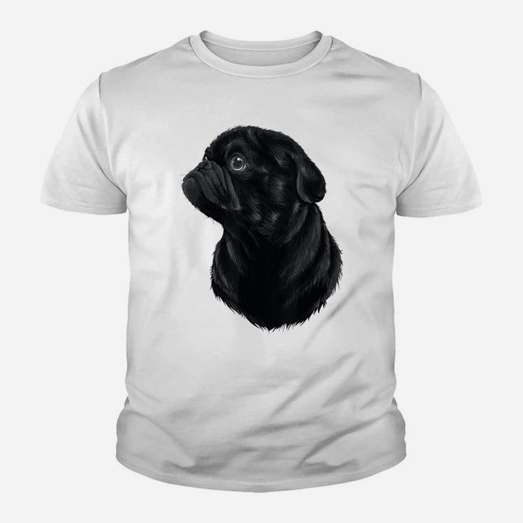 Pug Dog Mom Dad Funny Graphic Cute Black Pug Youth T-shirt