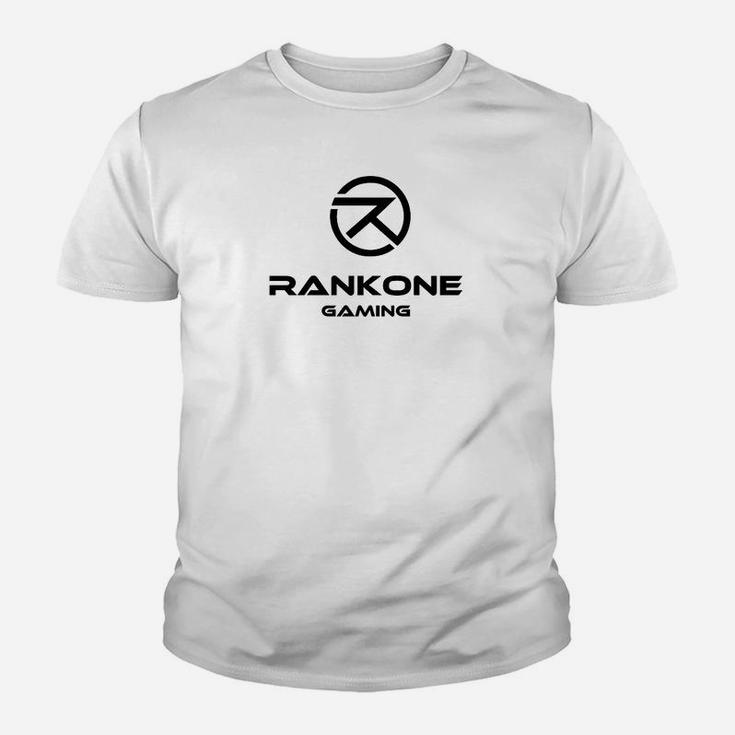 RankOne Gaming Logo Weißes Kinder Tshirt Unisex, Spieler Mode