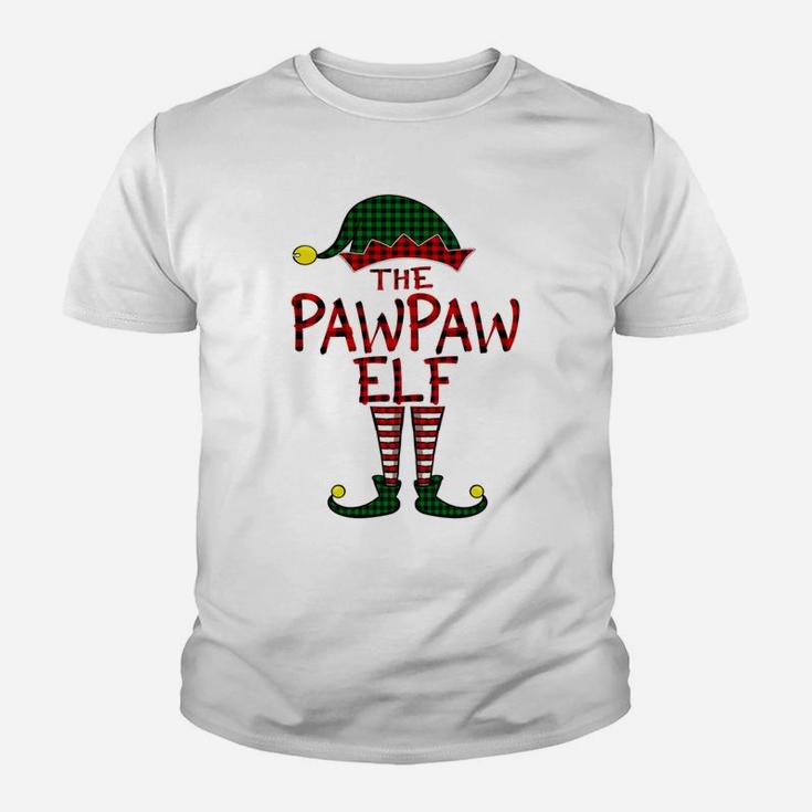Red Plaid Pawpaw Elf Matching Family Christmas Pajama Daddy Sweatshirt Youth T-shirt